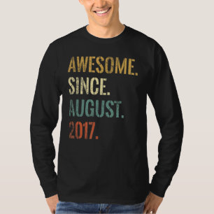 T-shirt 5e anniversaire 5 ans stupéfiant depuis août 2017