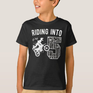 T-shirt 5e anniversaire Cadeau Dirt Vélo 5 ans Motocross