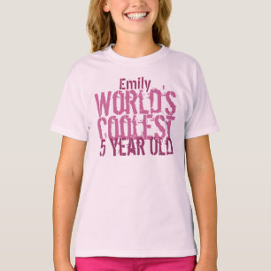 T-shirt 5e anniversaire cadeau World's Coolle 5 année fil
