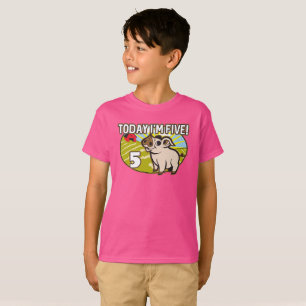 T-shirt 5e anniversaire de l'enfant Aujourd'hui, j'ai cinq