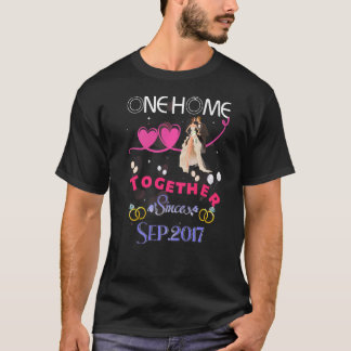 T-shirt 5e anniversaire du Mariage Une maison ensemble dep