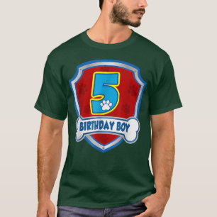 T-shirt 5e anniversaire garçon 5 ans chien de patrouille