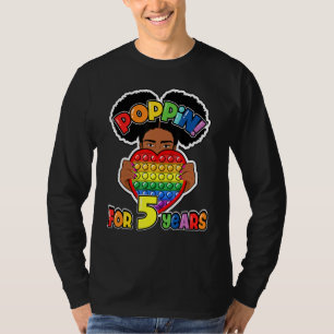 T-shirt 5e anniversaire Pop It Fidget African American Kid