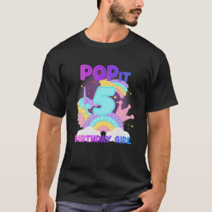 T-shirt 5E Anniversaire Unicorn Fidget Pop It Anniversaire