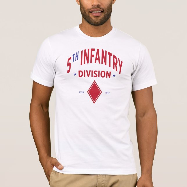 T-shirt 5e division d'infanterie - Militaire américain (Devant)