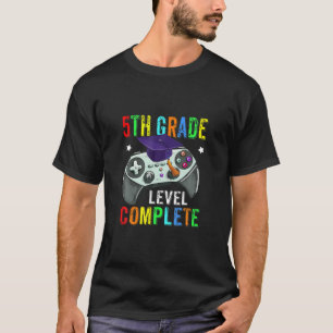 T-shirt 5E Grade Diplôme Niveau Teinté Complet Vidéo Jeu