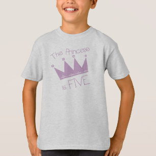 T-shirt 5ème anniversaire de princesse Crown