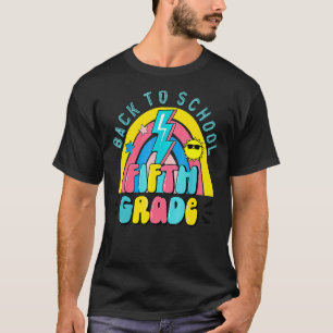 T-shirt 5ème cinquième année Mignon Arc-en-ciel Retour à l