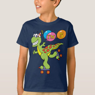 T-shirt 5ème Dinosaure d'anniversaire
