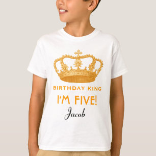 T-shirt 5ème Le Roi Custom Name Royal Crown W005Z