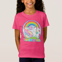 5ème Licorne d'arc-en-ciel d'anniversaire - fille