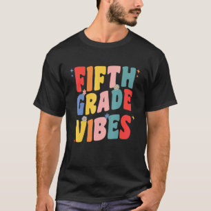 T-shirt 5ème Vibes de cinquième année Prof Retro Groovy Re