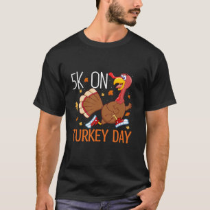 T-shirt 5K Jour De La Turquie Race Thanksgiving Pour Turqu