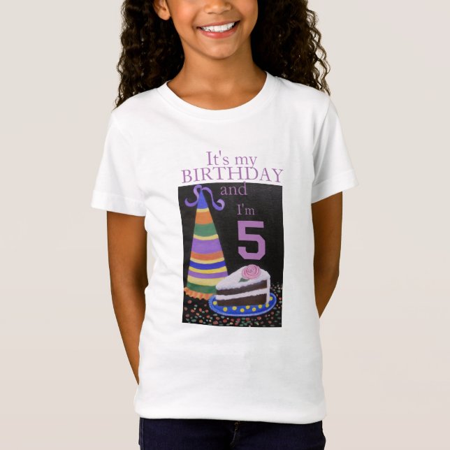 T-shirt 5th BIRTHDAY Girls' Fine Jersey (Devant)