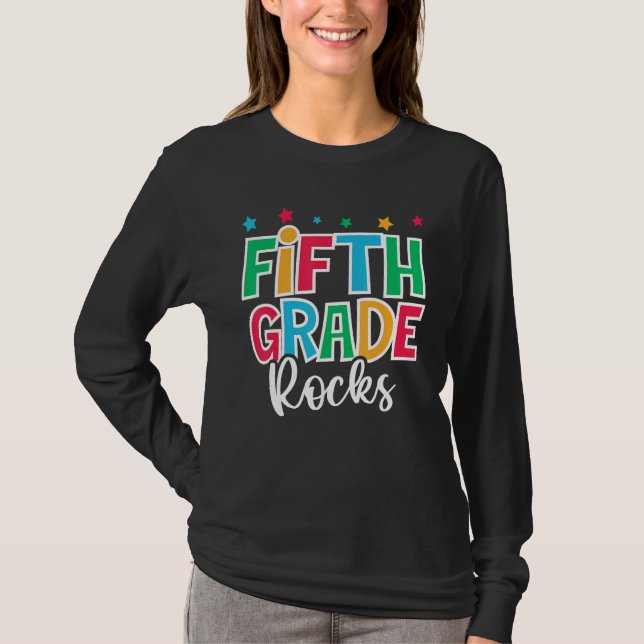 T-shirt 5th Grade Rocks First Day of School Welcome Back t (Devant)