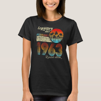 T-shirt 60 Anniversaire 60 Legendär Février 1963