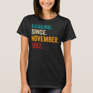 T-shirt 60 ans 60e Anniversaire Hommes Légende depuis nove
