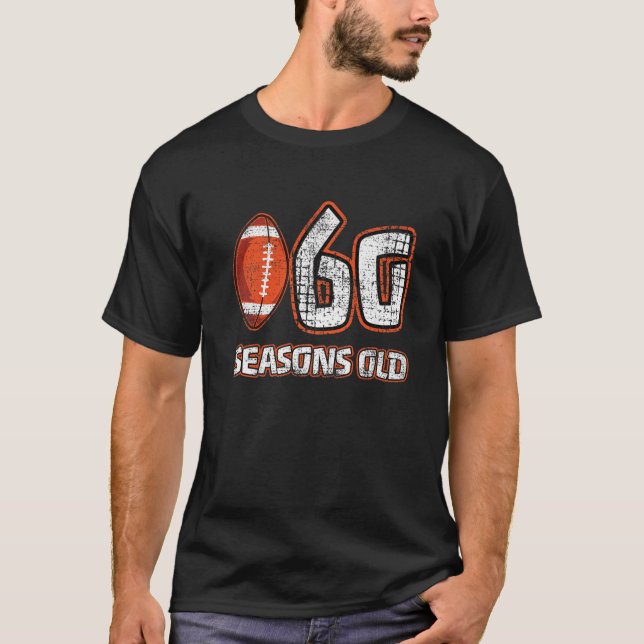 T-shirt 60 Ans 60E Saisons De Football Vieux Funny Footbal (Devant)