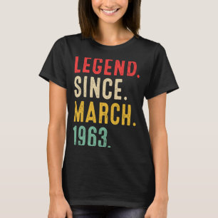 T-shirt 60 ans de légende depuis mars 1963 60e anniversair