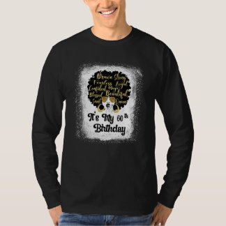 T-shirt 60 ans Leopard Melanin fille C'est mon anniversair