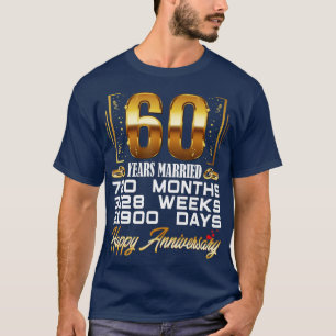 T-shirt 60 ans mariés Funny 60e anniversaire de Mariage