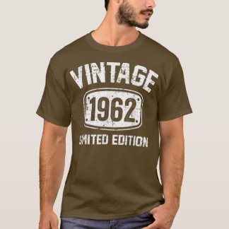 T-shirt 60 ans Vintage 1962 Limited Edition 60e Bir