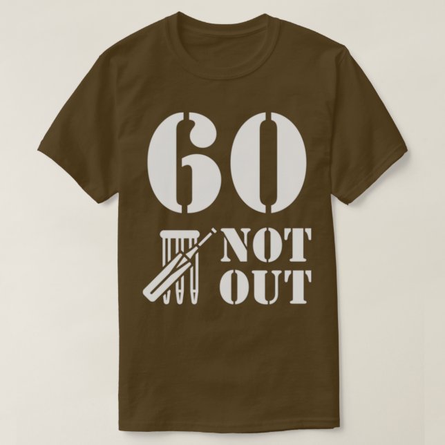 T-shirt 60 Conception de cricket sans sortie (Design devant)
