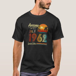 T-shirt 60 E Anniversaire 60 Ans Awesome Depuis Juillet 19
