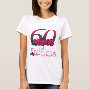T-shirt 60 et soixantième rose fabuleux de diva
