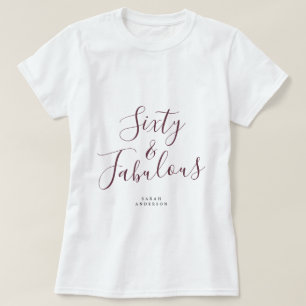 T-shirt 60 Fabuleux Bourgogne Personnalisé 60e anniversair