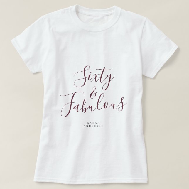 T-shirt 60 Fabuleux Bourgogne Personnalisé 60e anniversair (Design devant)