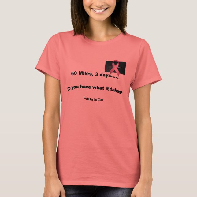 T-shirt 60 Miles Sur 3 Jours - Customisé (Devant)