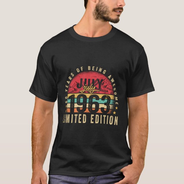 T-shirt 60E 60 Ans D'Être Impressionnant Juillet 1963 (Devant)