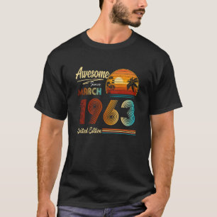 T-shirt 60e anniversaire 60 ans étonnant depuis mars 1966