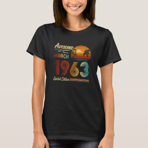 T-shirt 60e anniversaire 60 ans étonnant depuis mars 1966