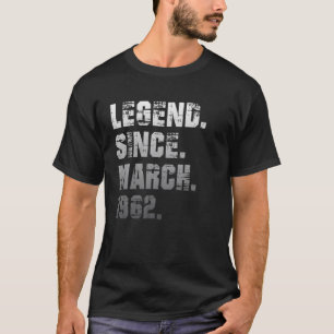 T-shirt 60E Anniversaire Cadeaux 60 Ans Légende Depuis Mar