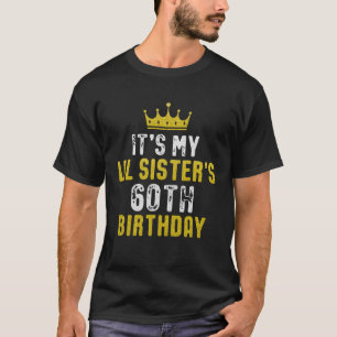T-shirt 60e Anniversaire De La Couronne Jaune Pour Soeur D