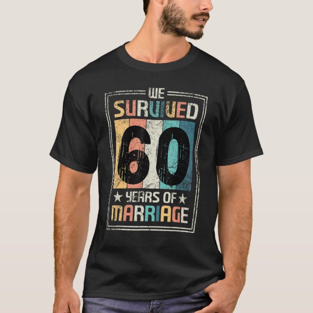 T-shirt 60e anniversaire de Mariage 60 ans Match Couples H (Devant)