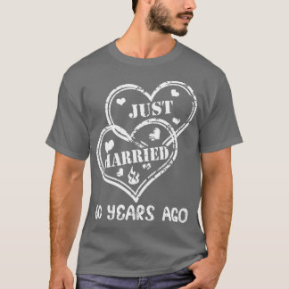 T-shirt 60e anniversaire de Mariage Couple juste marié 60