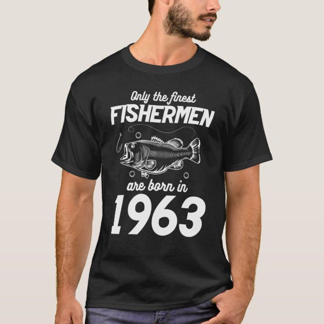 T-shirt 60e anniversaire de pêche 60 ans vieux pêcheur 196 (Devant)