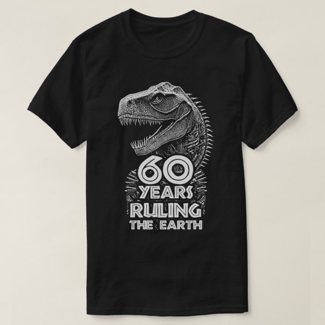 T-shirt 60e anniversaire Dinosaure Amateurs Anniversaire (Design devant)