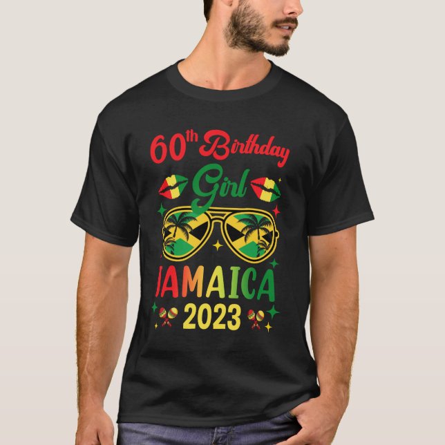 T-shirt 60e anniversaire fille Jamaïque tenue de la fête c (Devant)