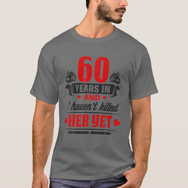 T-shirt 60E Anniversaire Mariage Couples Pour Le Mari M (Devant)