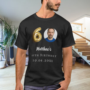 T-shirt 60e anniversaire noir or photo