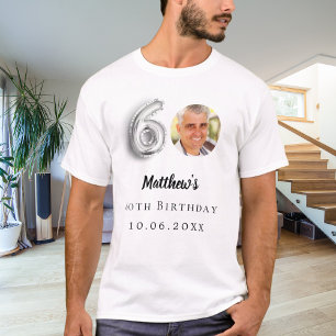 T-shirt 60e anniversaire photo argent
