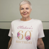 60e anniversaire Pink Peonies Gold Parties scintil