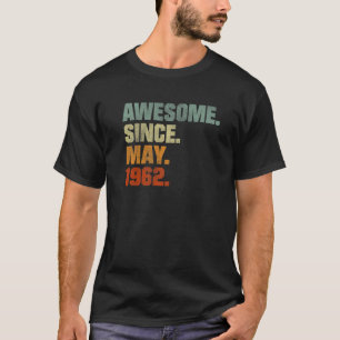 T-shirt 60e anniversaire pour 60 ans Awesome depuis le 19