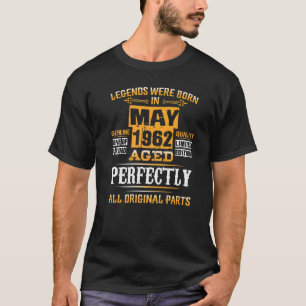 T-shirt 60e anniversaire pour légendes Né mai 1962 60 ans 