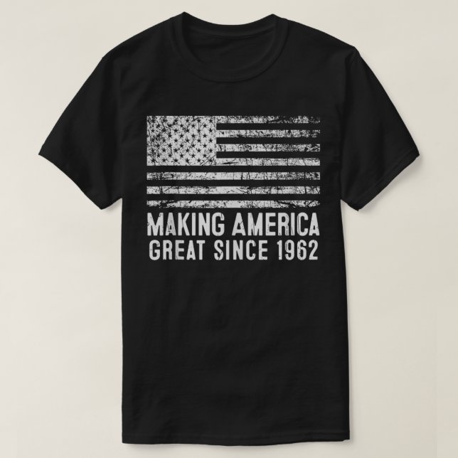 T-shirt 60e anniversaire, qui a fait de l'Amérique une gra (Design devant)