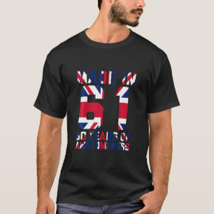 T-shirt 60E Anniversaire Royaume-Uni Cadeau Hommes Anglais